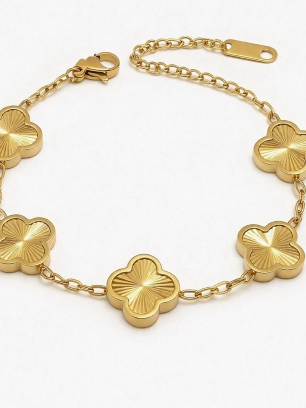 18K Gold Four Leaf Clover Bracelet Gold Lucky Charm
Link Alhambra VC Style Lux